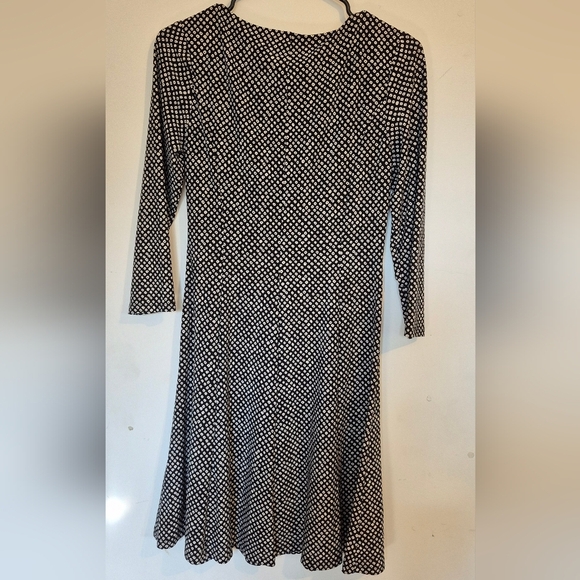 Chaps Monochrome Patterned Dress - Picture 2 of 8